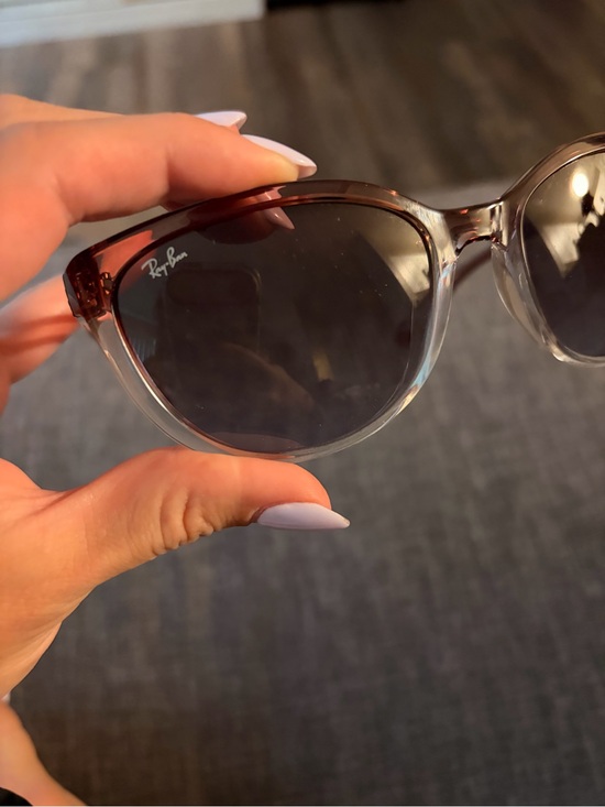 Ray-Ban Women\'s Brown Transparent Frame Sunglasses with Brown Gradient Lenses main image 4